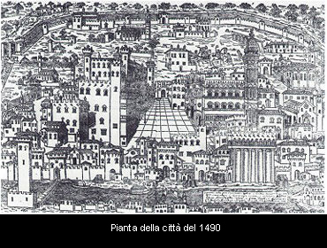 Pianta di Ferrara - 1490